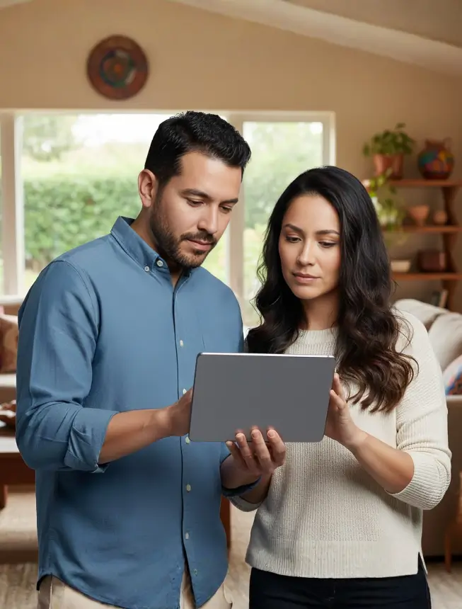 Padres tomando una asesoría juntos para apoyar a su hijo