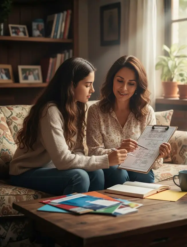 Padres brindando tranquilidad a sus hijos para sentirse seguros